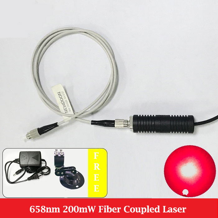 658nm 200mW Láser trenzado Rojo Diodo láser Fiber Coupler